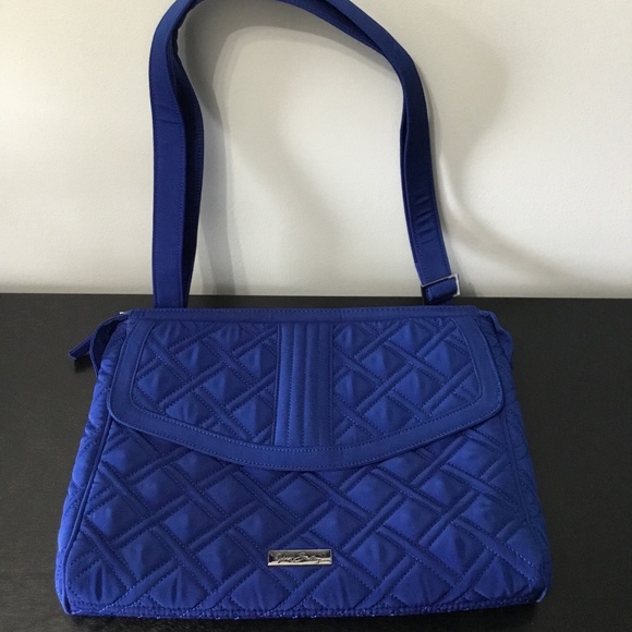 Vera Bradley Handbags - Vera Bradley Royal Blue Quilted Shoulder Bag